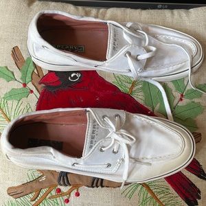 White Sperry Top Siders